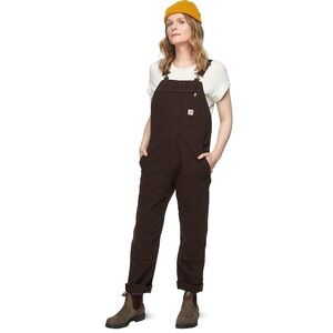 XS Carhartt Crawford Double Front Bib Overalls Dark Brown